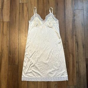 Vintage Sears white lace‎ slip lingerie top dress women's size 36/25"